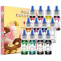 Nomeca 12 Colors Food Coloring Set - Vibrant Liquid Food Colors Frosting Dye Tasteless for Baking, Cake Decorating…
