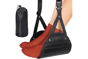 FEIMINI Airplane Foot Hammock for Plane Travel - Airplane Travel Essentials - Length Adjustable Airplane Foot Rest - Travel Accessories Footrest for Relax Your Legs and Low Back(1Pack)
