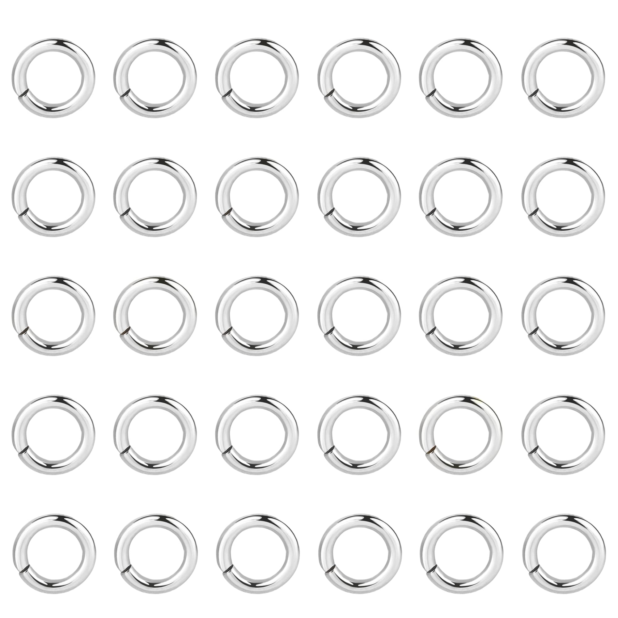 ALEXCRAFT Solid 925 Sterling SilverJump Rings for Jewelry Making, 4mm 100 Pcs Sterling Silver Split Ring Open Rings for DIY Craft Necklaces Bracelet Pendant Link Connect Rings
