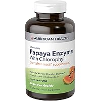 American Health Papaya Enzyme with Chlorophyll Chewable Tablets - 600 Count (200 Total Servings)