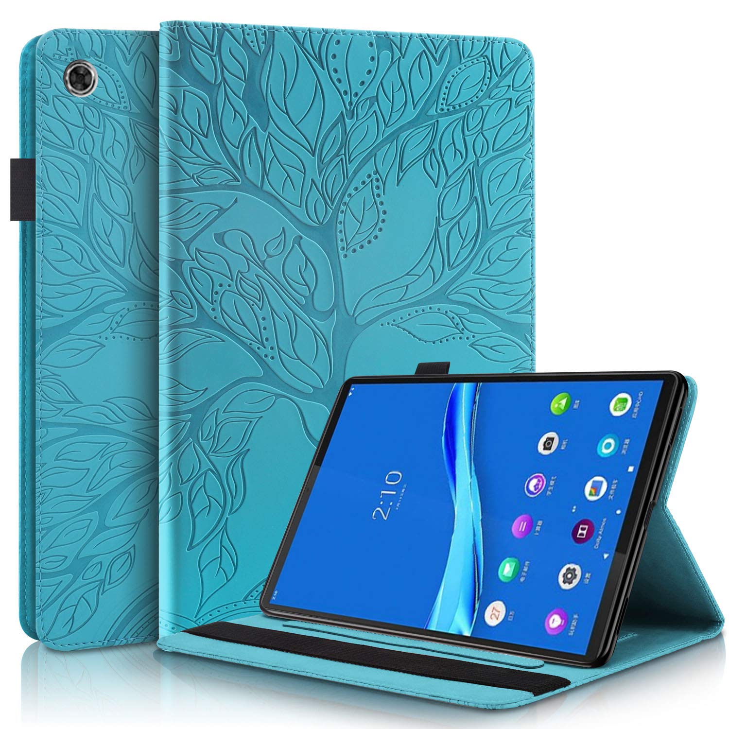 Succtop Case for Lenovo Tab M10 Plus 10.3 Inch, Ultra Slim PU Leather Folio Flip Cover Case Stand Function Wallet Pen Holder Tablet Case Lenovo Tab M10 FHD Plus(2nd Gen) TB-X606F TB-X606X Blue