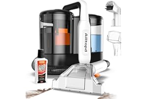 AILLTOPD Upholstery Cleaner Machine, 15Kpa Portable Carpet & Upholstery Spot Cleaner Machine, Deep Stain Cleaning for Carpet, Pets, Stairs, Car Seat, Couch, with Dual Size BrushHead and Cleaning Solutions