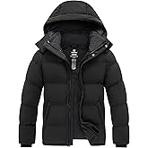 wantdo Men's Warm Winter Coat Waterproof Puffer Jacket Windproof Thicken Outwear
