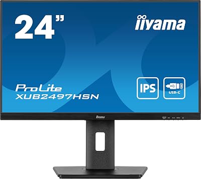 iiyama -B1 24" Full HD 100Hz IPS LED Monitor USB-C RJ45 Black