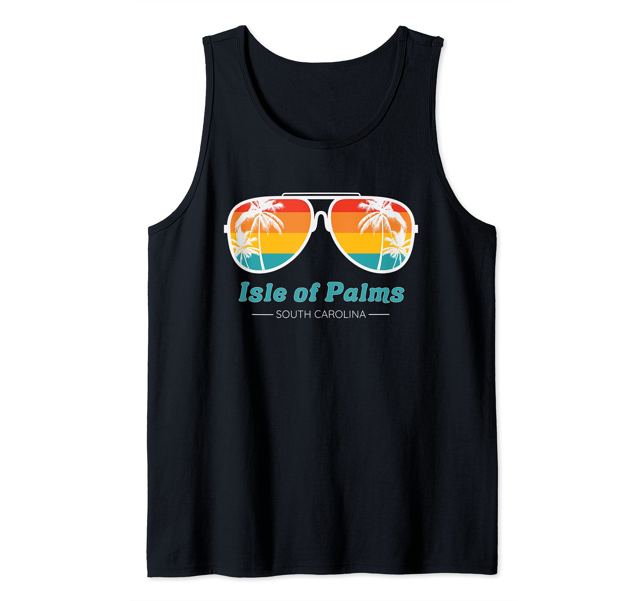 South Carolina Palm Tree Retro Beach Vacation Isle of Palms Tank Top