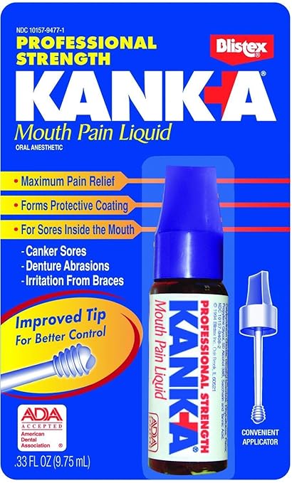 Blistex Kanka Mouth Pain Liquid, Professional Strength , .33-Ounce (9.75 ml)