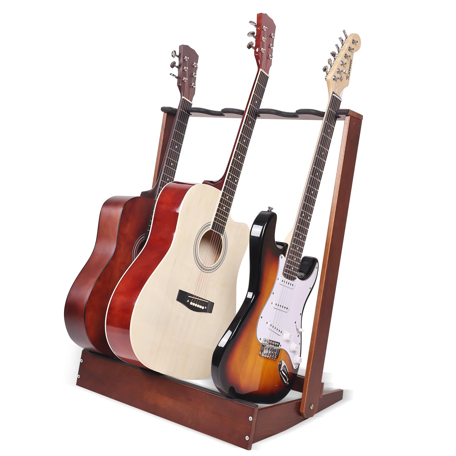 Photo 1 of verovita Guitar Case Rack, Folding Hard Beech Wood Guitar Case Stand for Multiple Guitars Space-Saving for Home, Studio