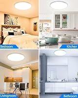 Peasur 30CM LED Ceiling Light 24W RGB Backlight Remote 3000-6500K Flush Round view 7
