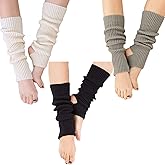 YUANQIAN Women Winter Extra Soft Long Legwarmer Warmer Knitted Stirrup Leg Warmers for Yoga Ballet Dance