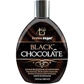 Brown Sugar Black Chocolate 200X Black Bronzer Tanning Lotion, 13.5 Fl Oz | Advanced bronzing with double dark chocolate extract, organic body butters &amp; rich silicones, DHA free, Sensual Amber scent