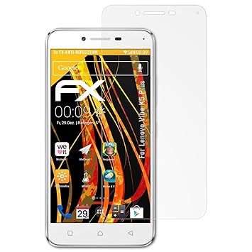 atFolix Panzerfolie kompatibel mit Lenovo Vibe K5 Plus Schutzfolie, entspiegelnde und stoßdämpfende FX Folie (3X)