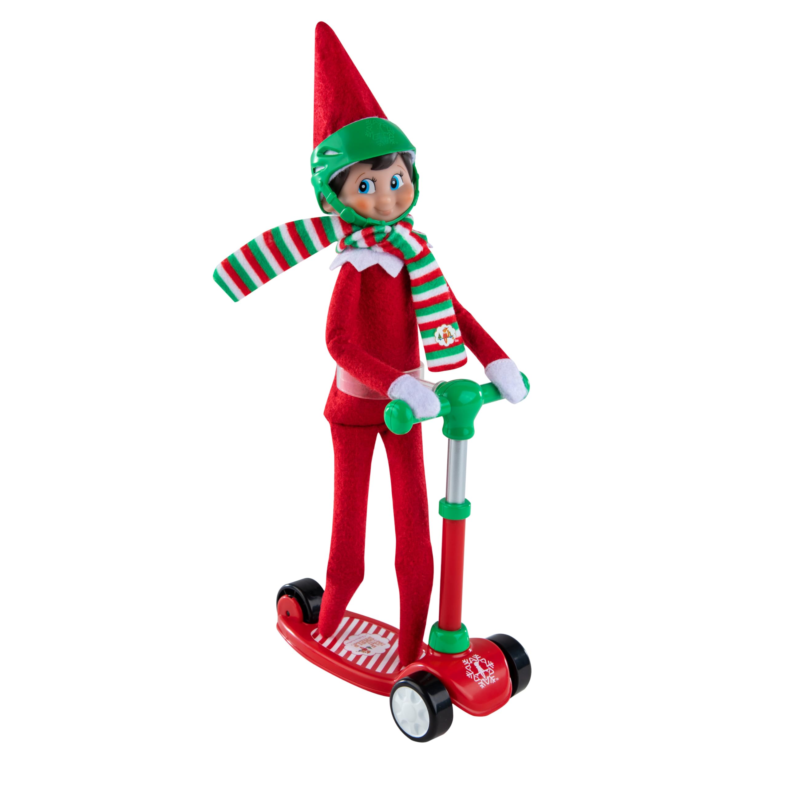 Scout Elves at Play Stand-n-Scoot Accessory - Scooter, Scarf & Hat (Elf not included) | Christmas Elf on the Shelf Accessories, Props, Arrival, and 'I'm Back' Elf Toys