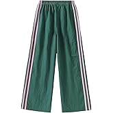 SOLY HUX Girl's Baggy Sweatpants Striped Elastic High Waisted Wide Leg Track Pants Casual Trousers