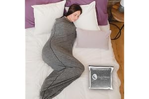 Hug Sleep Pod, Wearable Blanket for Women and Men, Weighted Blanket Alt, Seen on Shark Tank, Cooling Sensory, Machine Washable, Cozy and Comfy Blankets, Adult Kids or Teens Gift, Grey, Medium