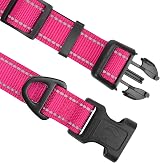 Joytale Reflective Dog Collar Neoprene Padded Small Pink S 20-28cm view 3