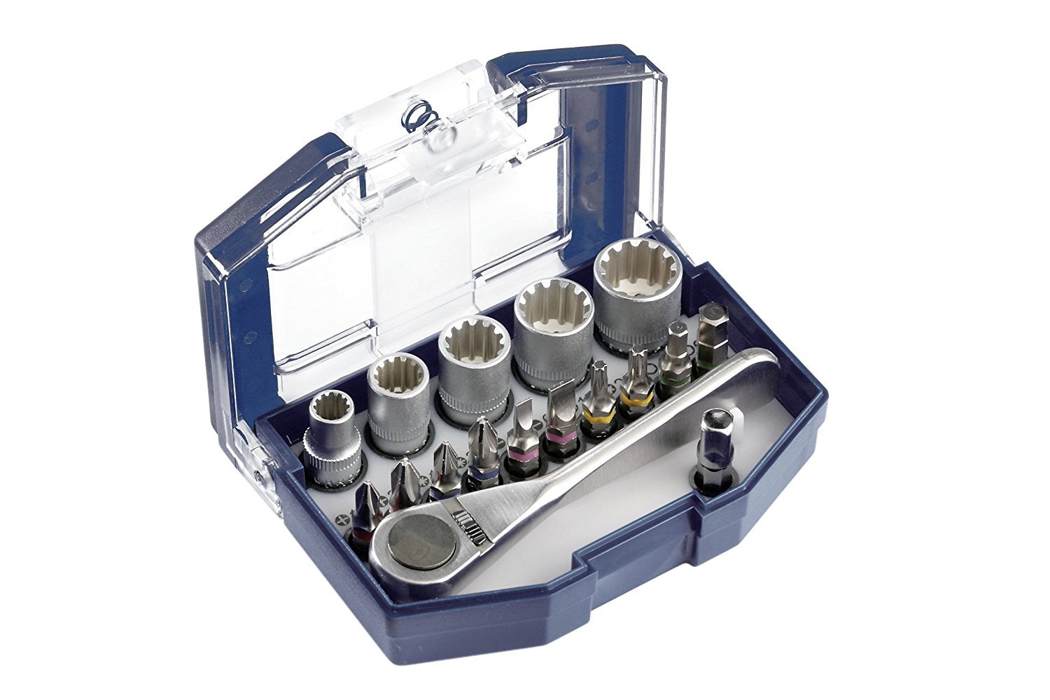 KWB Screwdriver Bit and Socket Set Hex Drive Bits with Ratchet Handle (17-Piece)