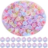 350 Mixed Color Flower Glass Beads, Czech Crystal Glass Beads, Suitable for DIY Bead Projects Using Mixed Crystal Glass Beads, Bracelets, Necklaces, Earrings.