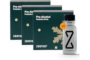ZBiotics Holiday Gifting 3x3 Pack — Feel Better After Drinking, Wake Up Refreshed, Science-Backed, Patented Probiotic for Easier Mornings, Travel-Friendly, 3x3 Pack of 0.5 Fl Oz Bottles