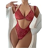 WDIRARA Women's Mesh Strapless Stretch Bandeau Underwire Skinny Bodysuit