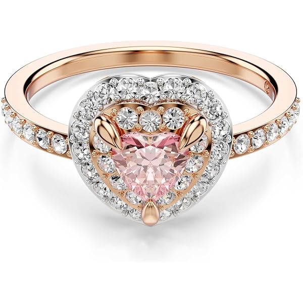Amazon.com: Swarovski Una Angelic motif ring, Mixed cuts, Heart