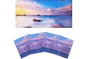 Torixqi 4 Pcs Fluorescent Light Covers - Light Covers for Ceiling Lights Classroom, Magnetic Light Filters for Office, Hospitals, Home 4 x 2 Feet (Sunset)