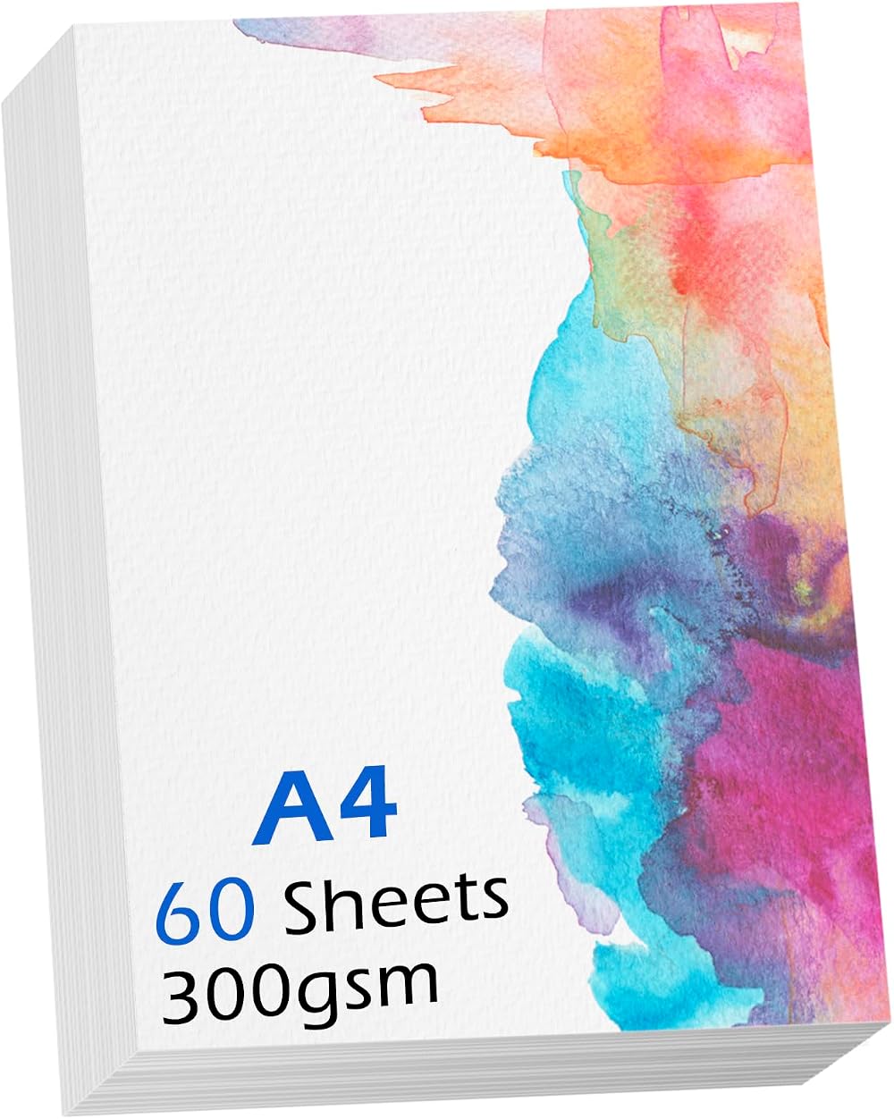 LUFEEMGA 60 Sheets A4 Watercolour Paper 300GSM 140 lb Cold-Pressed