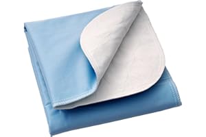 Brosive Waterproof Reusable Incontinence Bed Pads Washable Incontinence Underpads 10 Cups Absorbency, Mattress Protector for Adults, Kids and Pets(34”X 52” inch)