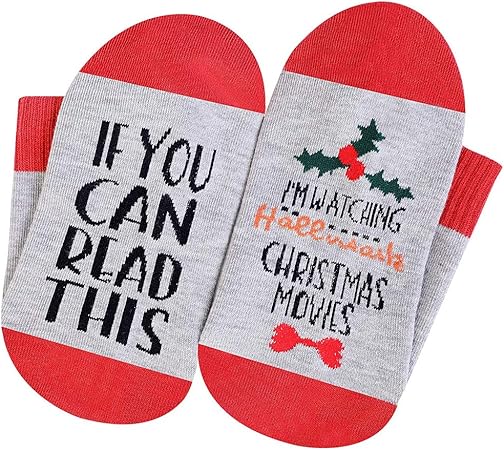 Surenhap - Calcetines Unisex de algodón para Navidad Rojo: Amazon.es: Hogar