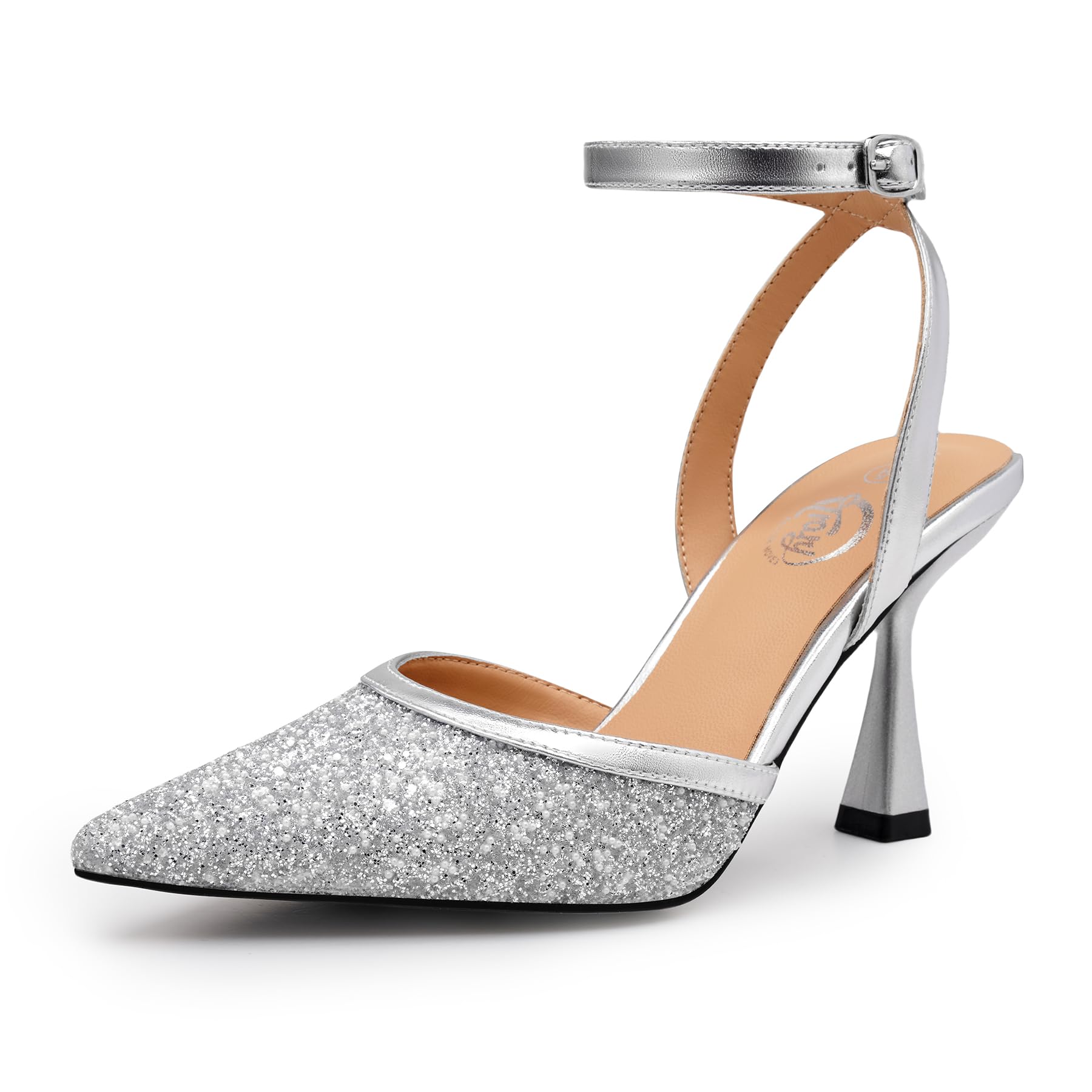 Slip On Heels For Women Miss Left Women Patent Leather Pointed Toe Pumps Slip On Chunky High Heels Office Formal Event Shoes Size 4 Black | Shoes White High Heels For Women