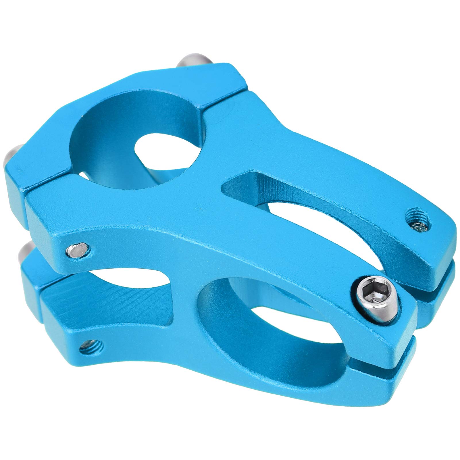 Aluminum Alloy Bike Stem 25.4x35MM Aluminum Alloy Hollow Bike Handlebar Riser Adapter for Mountain Bike(blue)