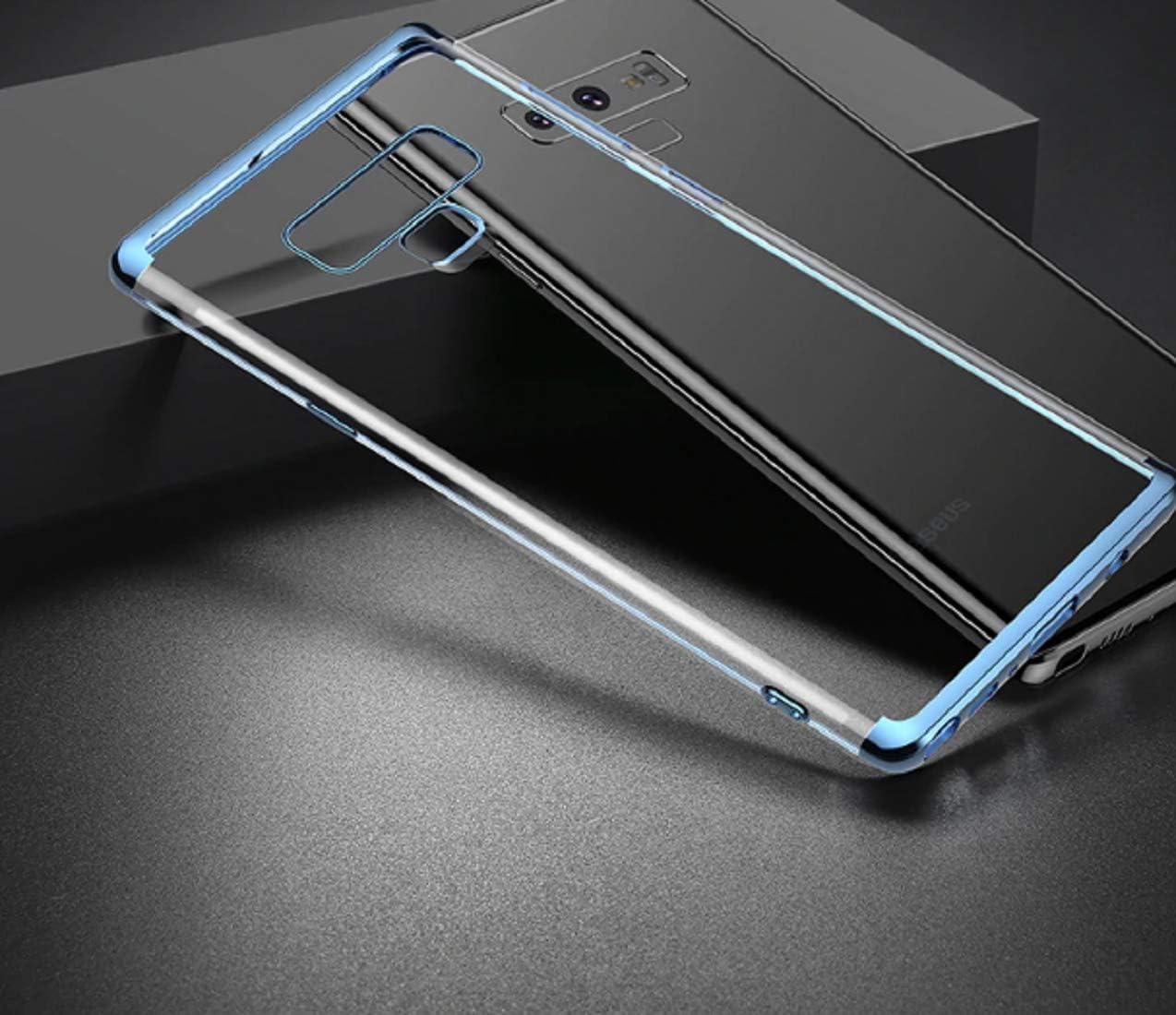 Crombie® Ultra Thin Electroplated TPU Silicon Shockproof with All Side Protection Case Cover for Samsung Note 9 (Blue)