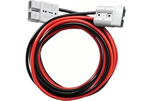 IZTOSS 50A Anderson Connector Plug with 6AWG Cable for 6 to 12 Gauge Cable Battery Quick Connector Forklift Plug Wire Trailer Power Storage Power Harness One to One Power Forklift Charging Connector