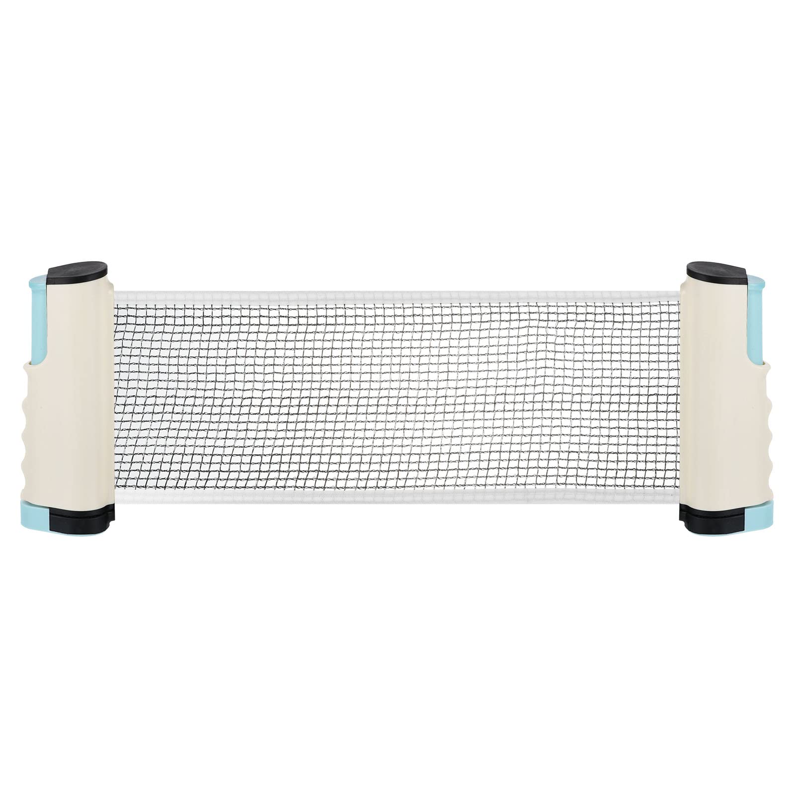 PATIKIL Retractable Ping Pong Net for Any Table, Portable 6 Feet Table Tennis Net and Post Equipment Up to 2 inch for Family Game, Blue White