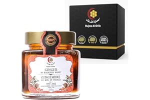 𝐌𝐮𝐣𝐞𝐳𝐚 𝐀𝐥 𝐒𝐡𝐢𝐟𝐚 - Organic Ginger + Black Seed Honey (250g) - Natural Raw Honey - Healthy Gluten Free Monofloral 