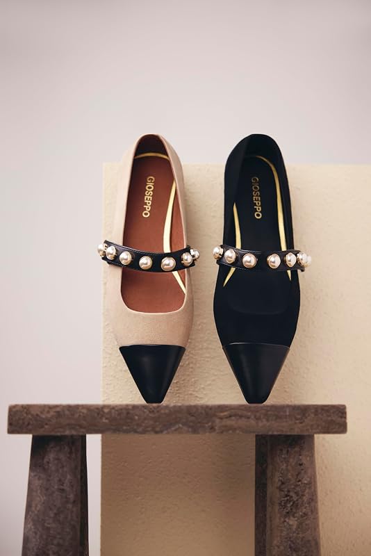GALIEN, Scarpe Piatte Mary Jane Donna, Nero, 41 EU, Nero, 41 EU