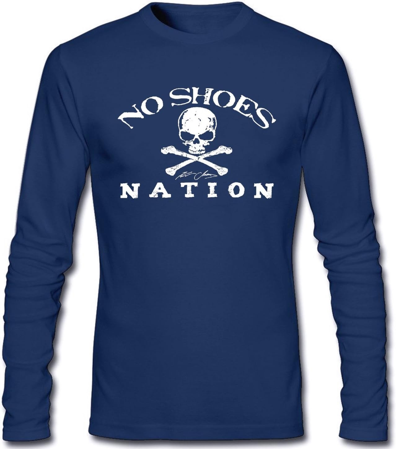 LOGI Men's Kenny Chesney No Shoes Nation Long Sleeve T-shirt dark blue M