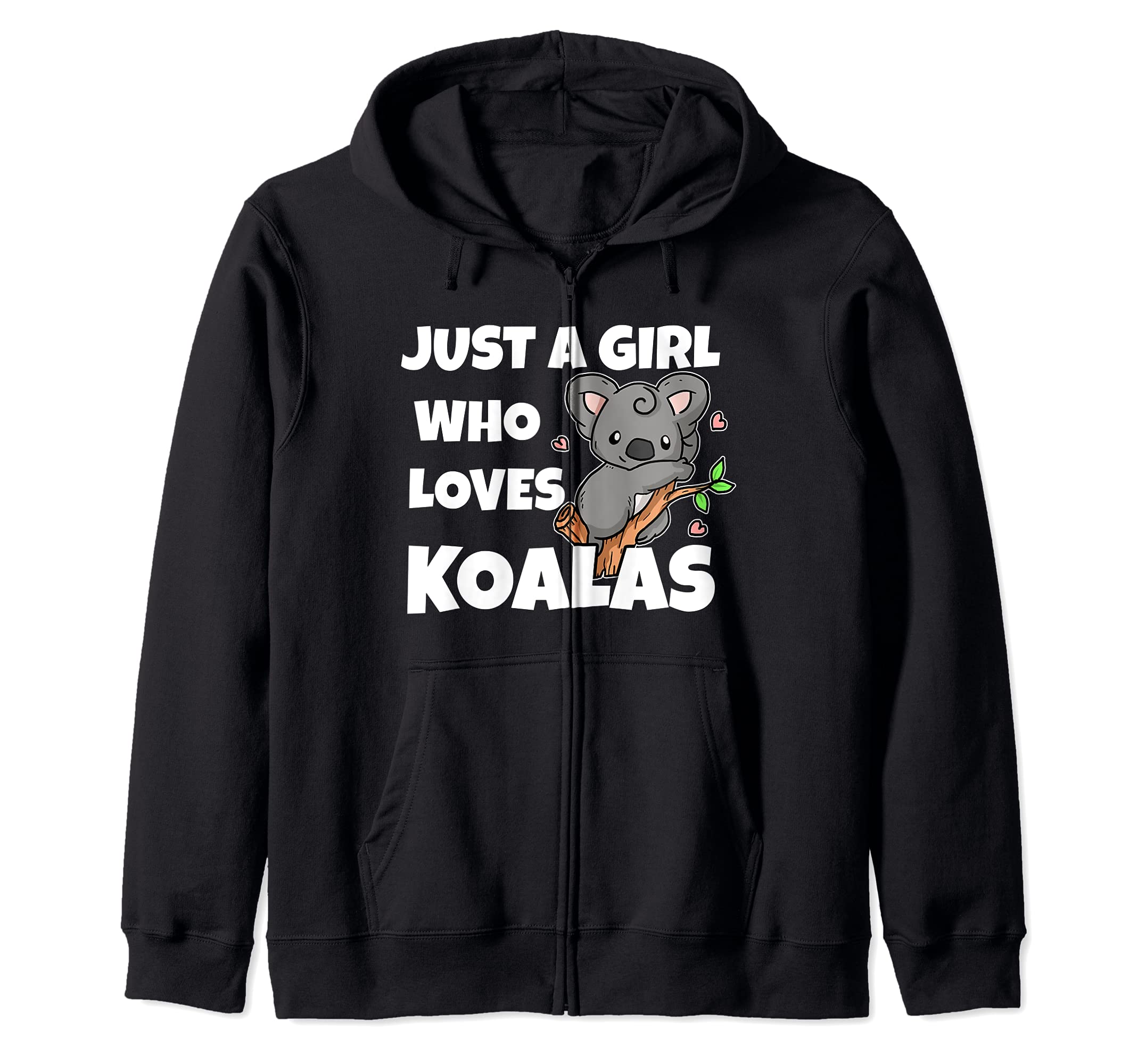 Just A Girl Who Loves Koalas Cute Koala Bear Costume Zip Hoodie
