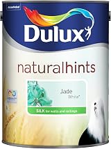 Dulux 500007 DU Silk Emulsion Paint 5L Jade White Walls Ceilings Shine view 1