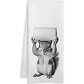 WOTYPU Squirrel Gifts Hand Towels for Bathroom, Squirrel Lovers Gifts, Squirrels Gifts Decorative Hand Towels for Kids Guest Bathroom Washroom Power Room Vanity Half Bath, 16X24 Inch