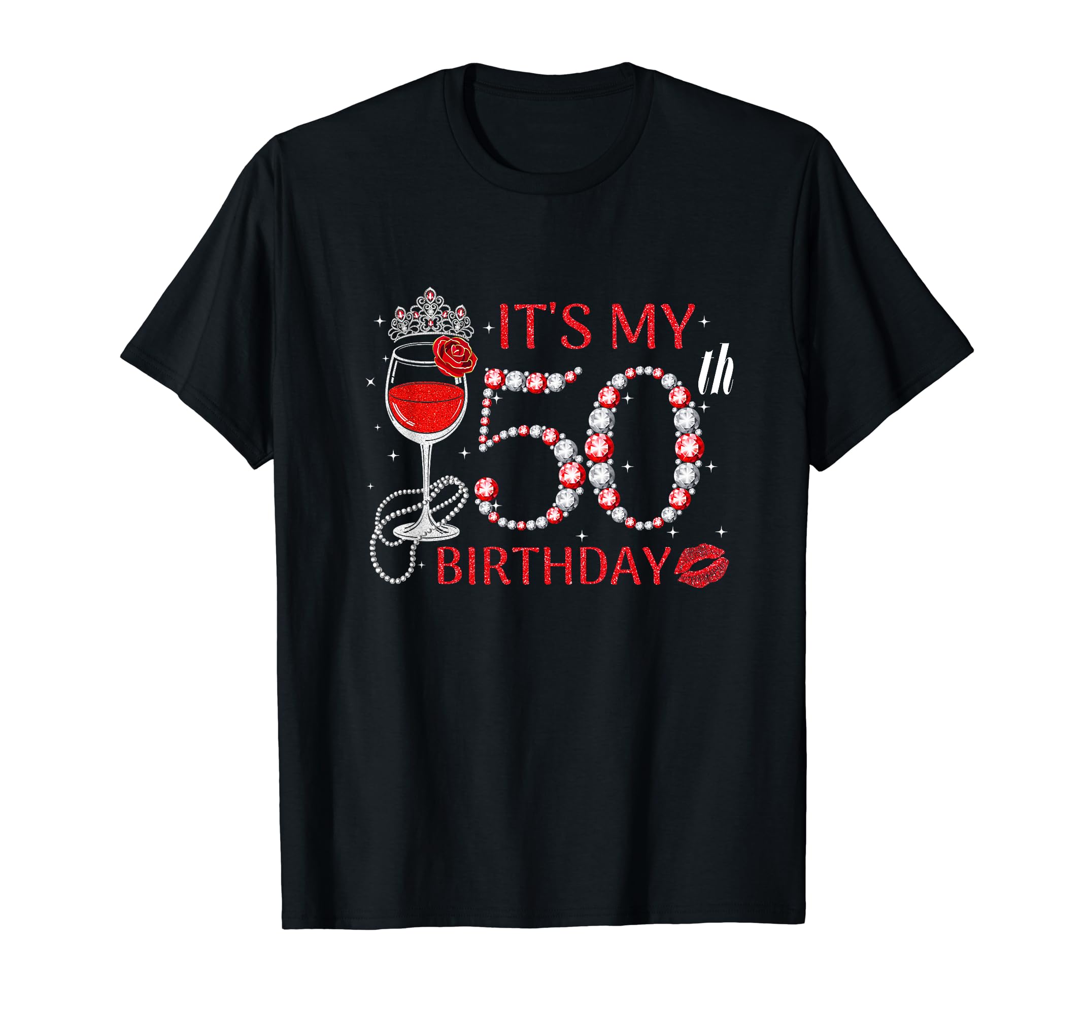 Photo 1 of Size XL It's My 50th Birthday Queen 50 Years Old Tiara Crown Diamond T-Shirt