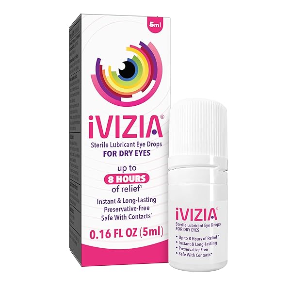 IVIZIA STERILE LUBRICANT EYE DROPS FOR DRY EYES,...
