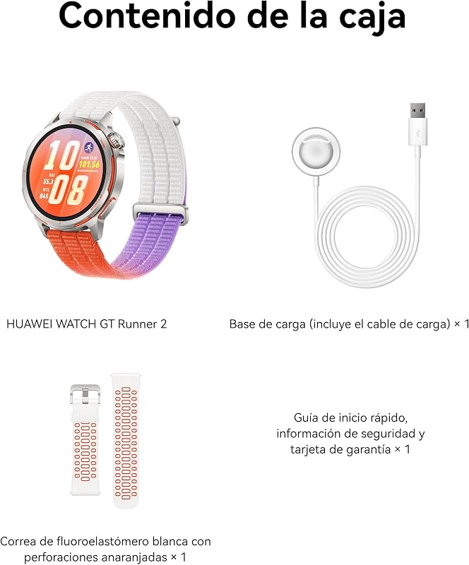 Watch GT Runner 2 Smartwatch, Running GPS Ultra Preciso, Naranja
