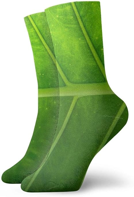 Calcetines de vestir para hombre, diseño de hojas verdes frescas
