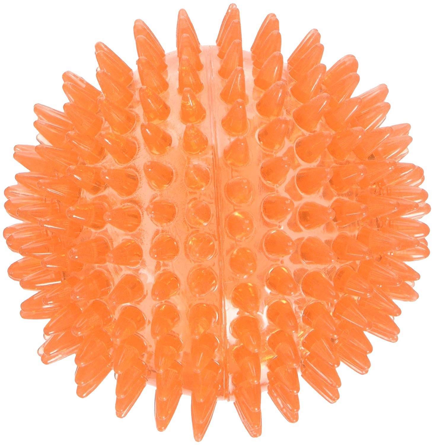 Rosewood Jolly Doggy Catch and Play Spikey Rubber Ball for Dogs, 8 cm, clear