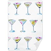 JINYO Cocktail Kitchen Towels, Cocktail Lovers Gifts Dish Tea Towels, Bar Towel for Bartender Kitchen, 16x24 Inch