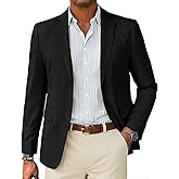 COOFANDY Mens Linen Casual Blazer Slim Fit Sport Coat Two Button Summer Suit Jacket Lightweight Business Sport Jacket