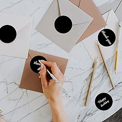 STARLIBOO Black Stickers - 350pcs Dot & Circle