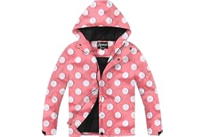Spmor Boys Girls Waterproof Ski Jacket Hooded Snowboard Coat Windproof Winter Snow Outwear
