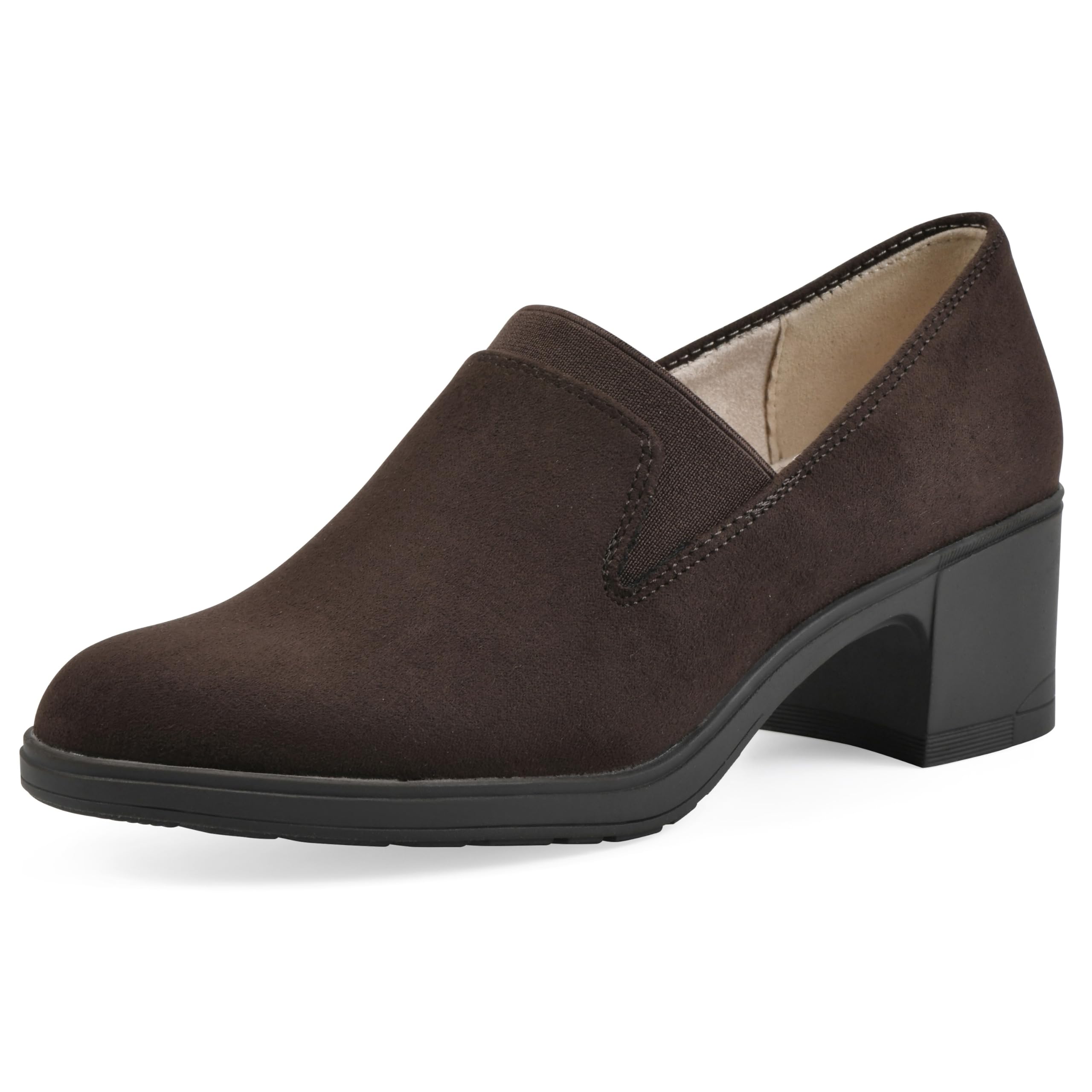 CLIFFS BY WHITE MOUNTAIN Women’s Hunton Cushioned Heeled Shootie, Dk Brown/Suedette, 7.5 M
