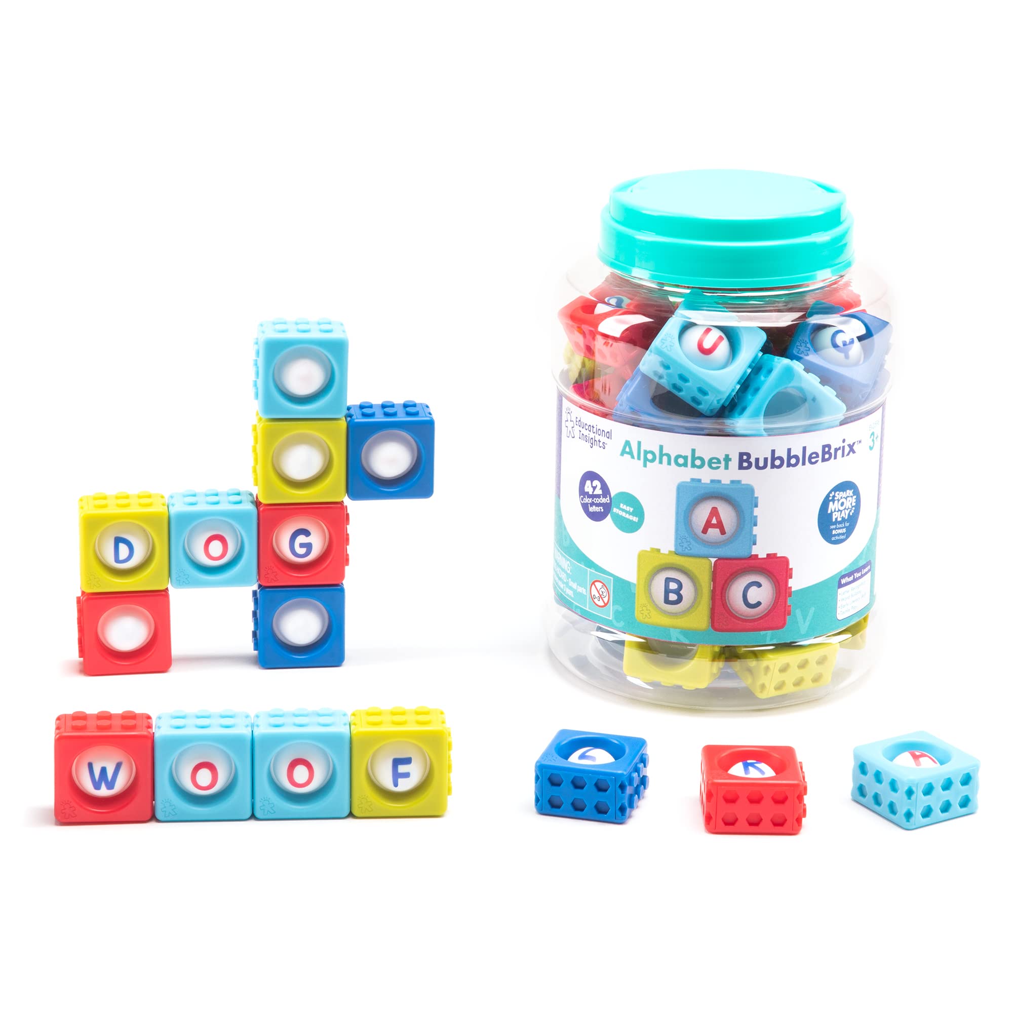 Learning Resources Alphabet BubbleBrix, Learn The Alphabet, Fidget Learning Toy, Fidget Popper Toy with Letters, Ages 3+